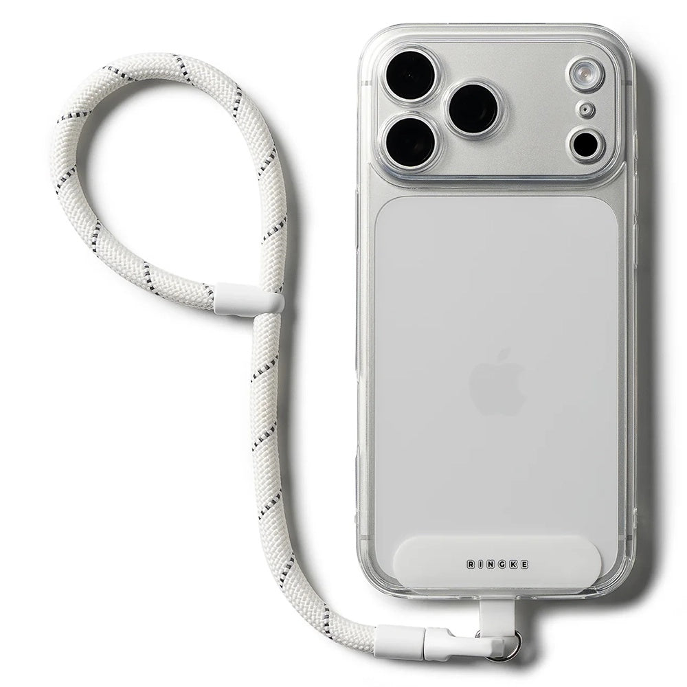 Suport Ringke Universal Hand Strap Link Flow P-Type, Crossbody Lanyard for Phone Cases, Adjustable, Cloud White