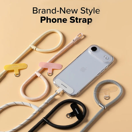 Suport Ringke Universal Hand Strap Link Flow P-Type, Crossbody Lanyard for Phone Cases, Adjustable, Shade Black