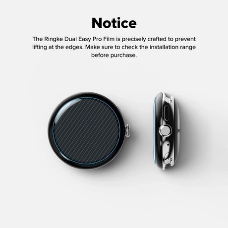 Folie de protectie smartwatch Ringke Dual Easy Pro Film (set de 2) compatibil cu Google Pixel Watch 4 41mm, Transparent