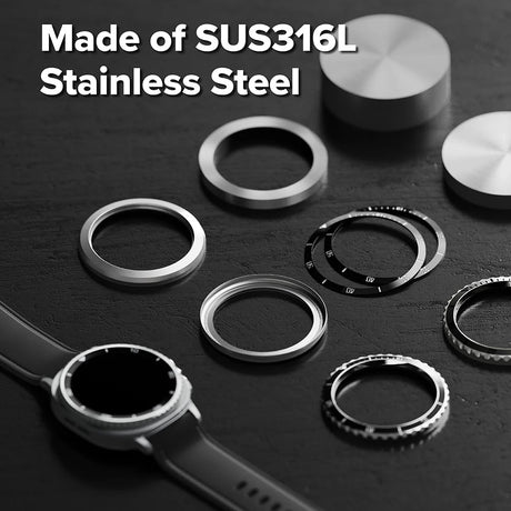 Accesoriu smartwatch Ringke Premium Bezel Styling compatibil cu Samsung Galaxy Watch8 Classic, Negru (Gw8C-46-96)