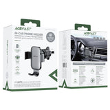 Suport Acefast Gravity (D38), for Air Vent, Stable Gravity Grip, Adjustable, Non-Slip, Universal, Metal Gray