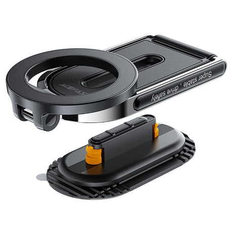 Suport Acefast- Car Holder (D54) Magnetic Grip, for Dashboard / Windshield, 360°, Dual-Axis, Detachable Base, Max. 6.9", Black