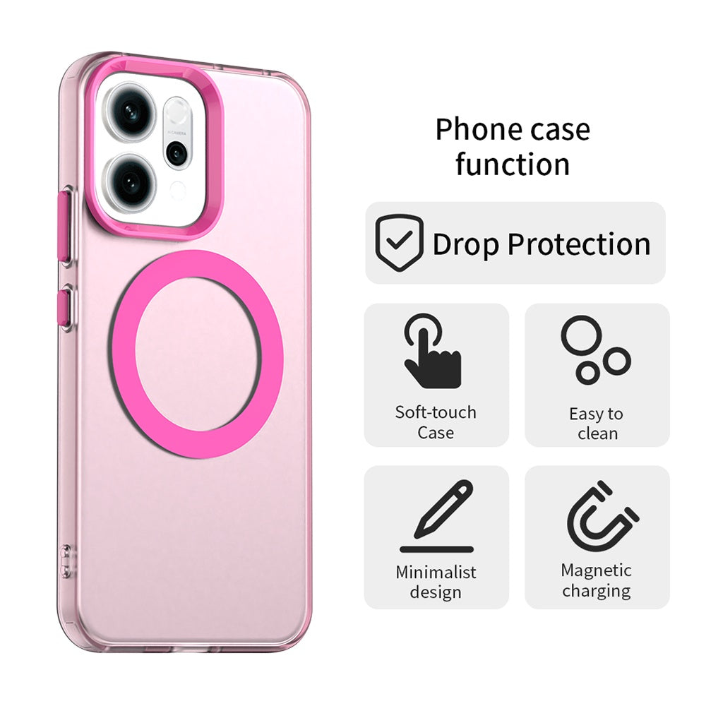Husa de protectie Techsuit CandyCase MagSafe compatibil cu Oppo Reno14, Roz