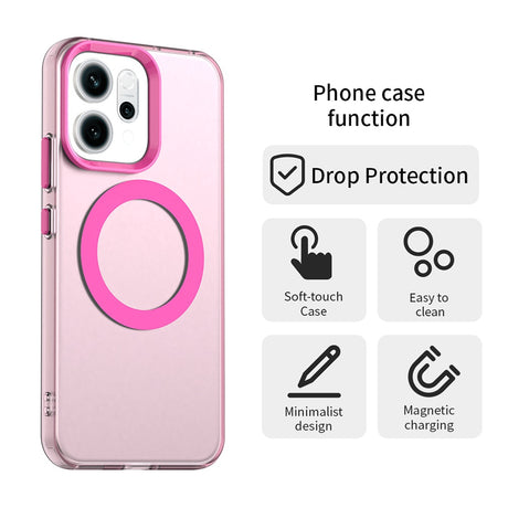 Husa de protectie Techsuit CandyCase MagSafe compatibil cu Oppo Reno14, Roz