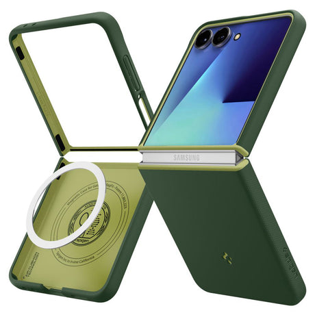 Husa de protectie Spigen Caseology Nano Pop MagSafe (ACS11159) compatibil cu Samsung Galaxy Z Flip7, Avo Green