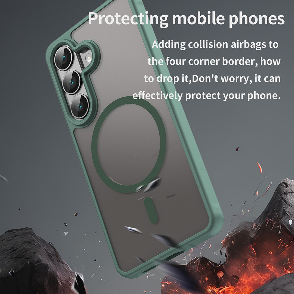 Husa de protectie Techsuit HaloFrost II MagSafe compatibil cu Samsung Galaxy S26, Verde