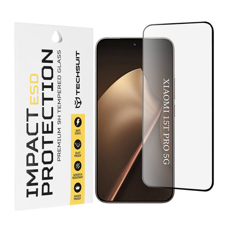 Folie de protectie Techsuit ESD Glass compatibil cu Xiaomi 15T Pro, Negru