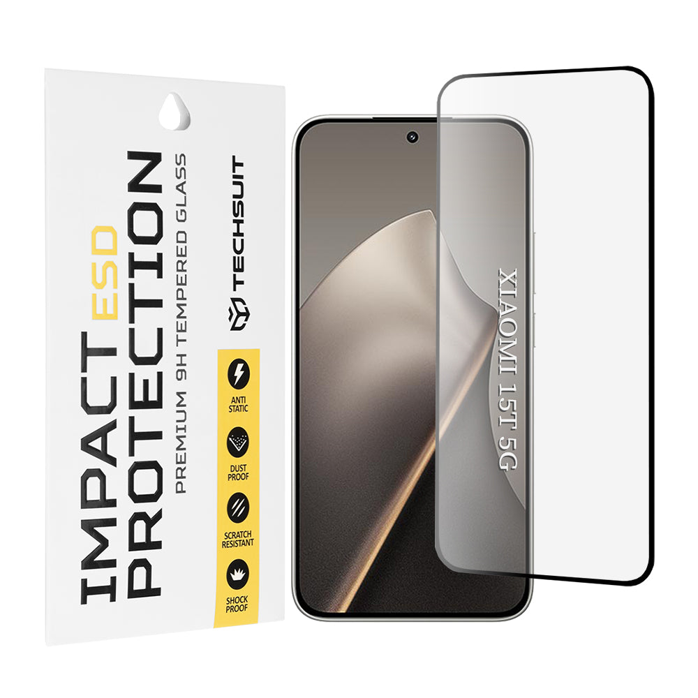 Folie de protectie Techsuit ESD Glass compatibil cu Xiaomi 15T, Negru