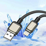 Cablu Lito (LD17), USB to Lightning, Fast Charging, Braided Nylon, Negru