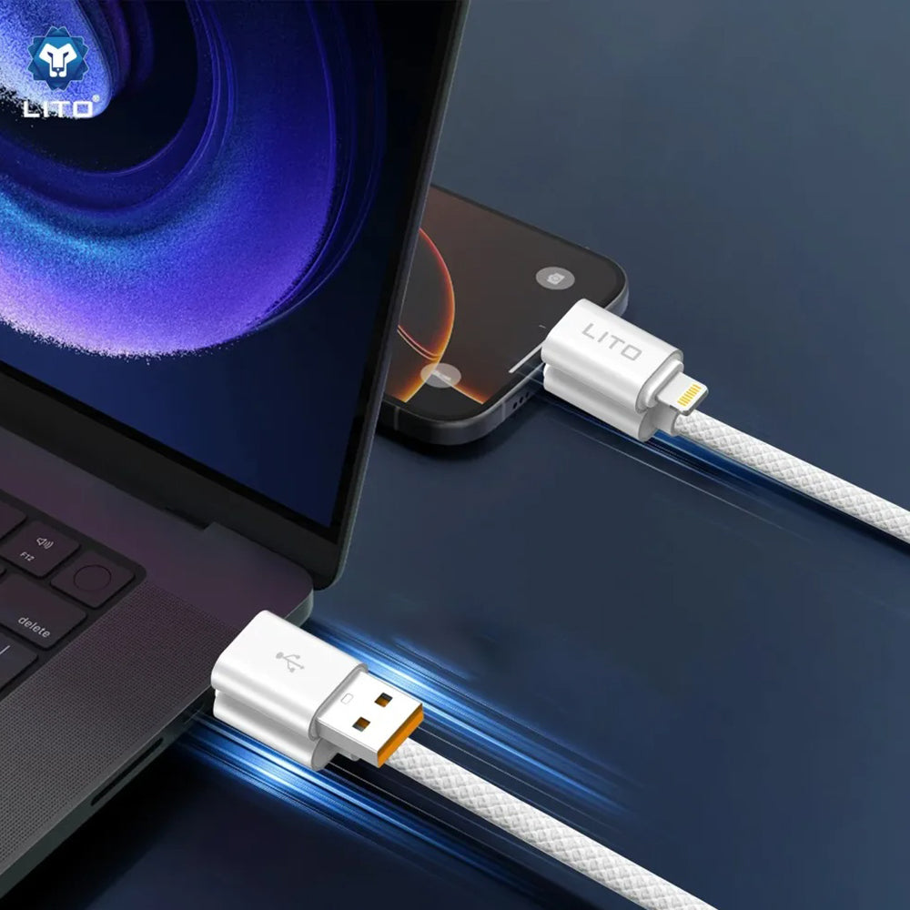 Cablu Lito Magnetic 4in1 (LD21), 5A High Current, 100W Fast Charging, Magnetic Design, Built-in Smart Chip, Alb