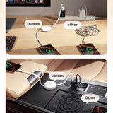 Cablu Ugreen (L531), Type-C to Type-C, Retractable, Fast Charging, PD 3.0, 100W, E-maker Chip, 1m, Alb