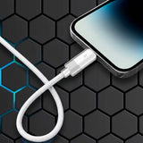 Cablu Lito Liquid Silicone (LD07), USB to Type-C, Fast Charging, Anti-freeze, Anti-fire, Alb