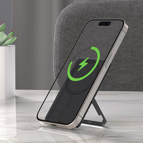 Baterie externa Acefast Magnetic Wireless (M17-10000), Foldable Stand, USB-C Port, 10000mAh, 22.5W, LED Indicator, Negru