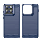Husa de protectie Techsuit Carbon Silicone compatibil cu Motorola Edge 70, Albastru