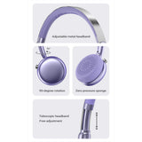 Casti Acefast Wireless Headset (H8), Type-C, Bluetooth 5.4, ANC Mode, Hybrid Noise Reduction, 500mAh, Professional HiFi, Auriu
