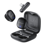 Casti Acefast Wireless Lavalier Microphones (R1), Lightning, HD 360°Sound, AI Noise Reduction, 750mAh, Ultra-low Latency, Negru