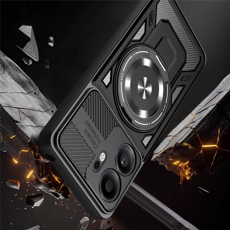 Husa de protectie Techsuit RuggedCam compatibil cu Oppo Reno14 F / Reno14 FS 5G, Gri