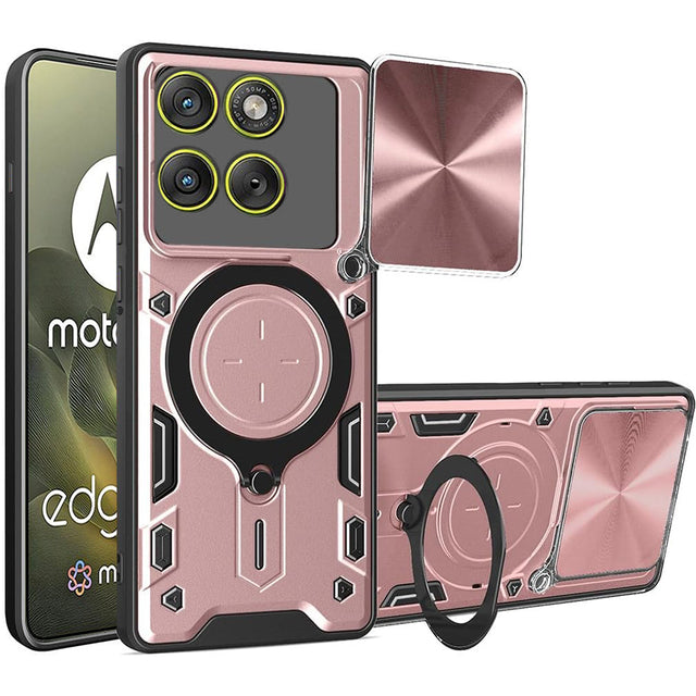 Husa de protectie Techsuit CamGuard Pro compatibil cu Motorola Edge 70, Roz Auriu