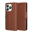 Husa de protectie Techsuit Leather Folio compatibil cu Honor X5c Plus, Maro