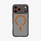 Husa de protectie Spigen Ultra Hybrid MagSafe (ACS10483) compatibil cu iPhone 17 Pro, Frost Black / Portocaliu