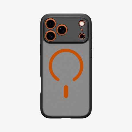 Husa de protectie Spigen Ultra Hybrid MagSafe (ACS10483) compatibil cu iPhone 17 Pro, Frost Black / Portocaliu
