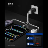 Incarcator Spigen Essential EE673EU (ACH09458), USB, 2x Type-C, Fast Charging, Quantum Boost, 67W, Negru