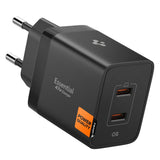 Incarcator Spigen Essential EE472EU (ACH09457), 2x Type-C, Fast Charging, Quantum Boost, 47W, Negru