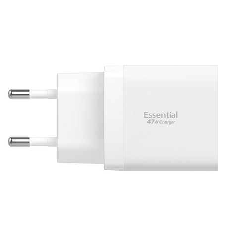 Incarcator Spigen Essential EE472EU (ACH08707), 2x Type-C, Fast Charging, Quantum Boost, 47W, Alb