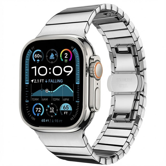Curea smartwatch Techsuit Watchband (W012) compatibil cu Apple Watch 1/2/3/4/5/6/7/8/9/10/11/SE/SE 2/SE 3 (38/40/41/42mm), Argintiu