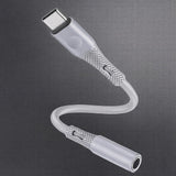 Adaptor Techsuit Premium Cable Adapter SoundFleX (AC1), Type-C to 3.5mm Jack, Hi-Fi Quality, DAC Chip, Silica Gel, 0.1m, Gri