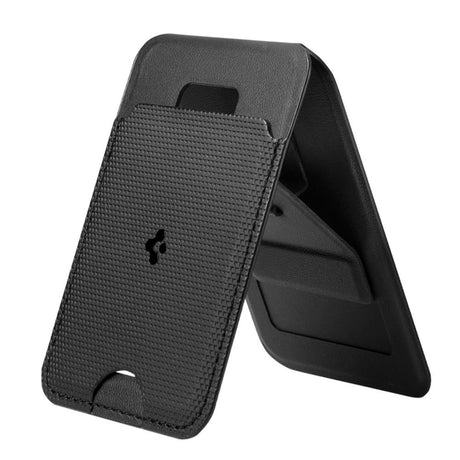 Suport Spigen Card MagSafe Slim Fold S314-1 (AFA10405), for Phone, Universal, Magnetic Grip, Stand, PU Leather, Negru