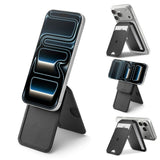 Suport Spigen Card MagSafe Slim Fold Tripod S314-2 (AFA10406), for Phone, Universal, Magnetic, Stand, PU Leather, Negru