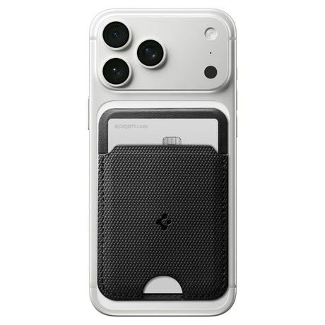 Suport Spigen Card MagSafe Slim Fold Tripod S314-3 (AFA10751), for Phone, Universal, Magnetic, Stand, PU Leather, Negru