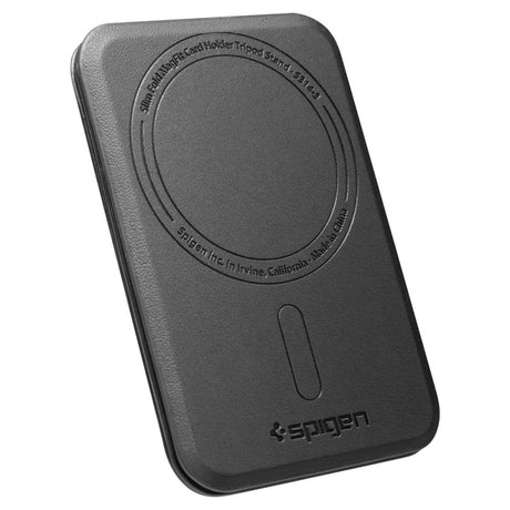 Suport Spigen Card MagSafe Slim Fold Tripod S314-3 (AFA10751), for Phone, Universal, Magnetic, Stand, PU Leather, Negru