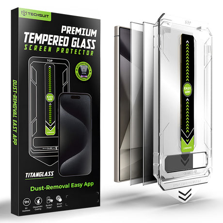 Folie de protecție Techsuit TitanGlass CrystalHD Privacy pentru Samsung Galaxy S24 Ultra