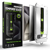 Folie de protectie Techsuit TitanGlass CrystalHD compatibil cu Samsung Galaxy S24 Ultra, Privacy