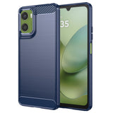 Husa de protectie Techsuit Carbon Silicone compatibil cu Motorola Moto G06 / Moto G06 Power, Albastru