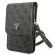 Geanta Guess Universal Phone Pouch Zip Triangle 4G (GUWBP4TMGR), Universal, Adjustable Strap, Eco-Leather, 2 Large, 4 Small Pocket, Negru