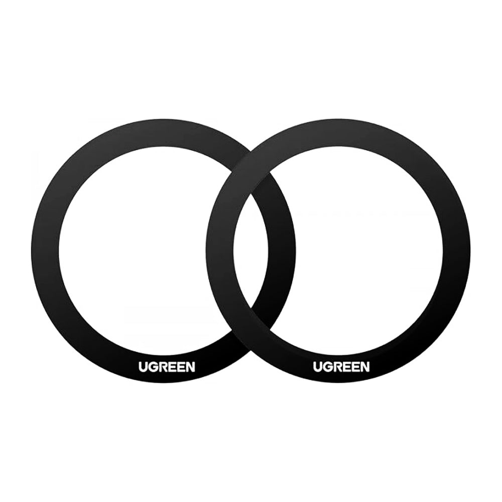 Suport Ugreen (set de 2) Metal Ring Magnetic LP428 (25766), Universal Phone Ring for Samsung, iPhone, Negru