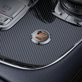Incarcator Yesido Hidden Car (Y68), Dual-Port USB-A + Type-C, PD30W, Aluminum Alloy, Fast Charging, Negru