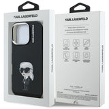 Husa de protectie Karl Lagerfeld IML Aquarelle Karl & Logo MagSafe (KLHCP16XHMKIAQK) compatibil cu iPhone 16 Pro Max, Negru