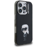 Husa de protectie Karl Lagerfeld IML Aquarelle Karl & Logo MagSafe (KLHCP16XHMKIAQK) compatibil cu iPhone 16 Pro Max, Negru