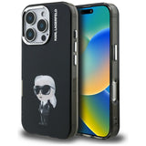 Husa de protectie Karl Lagerfeld IML Aquarelle Karl & Logo MagSafe (KLHCP16XHMKIAQK) compatibil cu iPhone 16 Pro Max, Negru