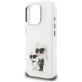 Husa de protectie Karl Lagerfeld IML Aquarelle Karl & Choupette (KLHCP16LHMKCAQH) compatibil cu iPhone 16 Pro, Alb