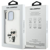 Husa de protectie Karl Lagerfeld IML Aquarelle Karl & Choupette (KLHCP16LHMKCAQH) compatibil cu iPhone 16 Pro, Alb