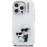 Husa de protectie Karl Lagerfeld IML Aquarelle Karl & Choupette (KLHCP16LHMKCAQH) compatibil cu iPhone 16 Pro, Alb