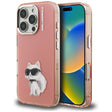 Husa de protectie Karl Lagerfeld IML Aquarelle Choupette Logo (KLHCP16LHMCHAQP) compatibil cu iPhone 16 Pro, Roz