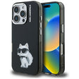 Husa de protectie Karl Lagerfeld IML Aquarelle Choupette Logo (KLHCP16LHMCHAQK) compatibil cu iPhone 16 Pro, Negru