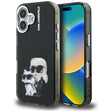 Husă de protecție Karl Lagerfeld IML Aquarelle Karl & Choupette pentru iPhone 16, neagră