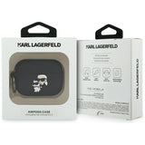 Casti Karl Lagerfeld Silicone Karl&Choupette Head 3D (KLAP3RUNKC), Apple AirPods Pro 3, Negru